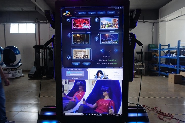 Amusement VR Gaming Machine / Virtual Reality Robot Interactive Game Simulator