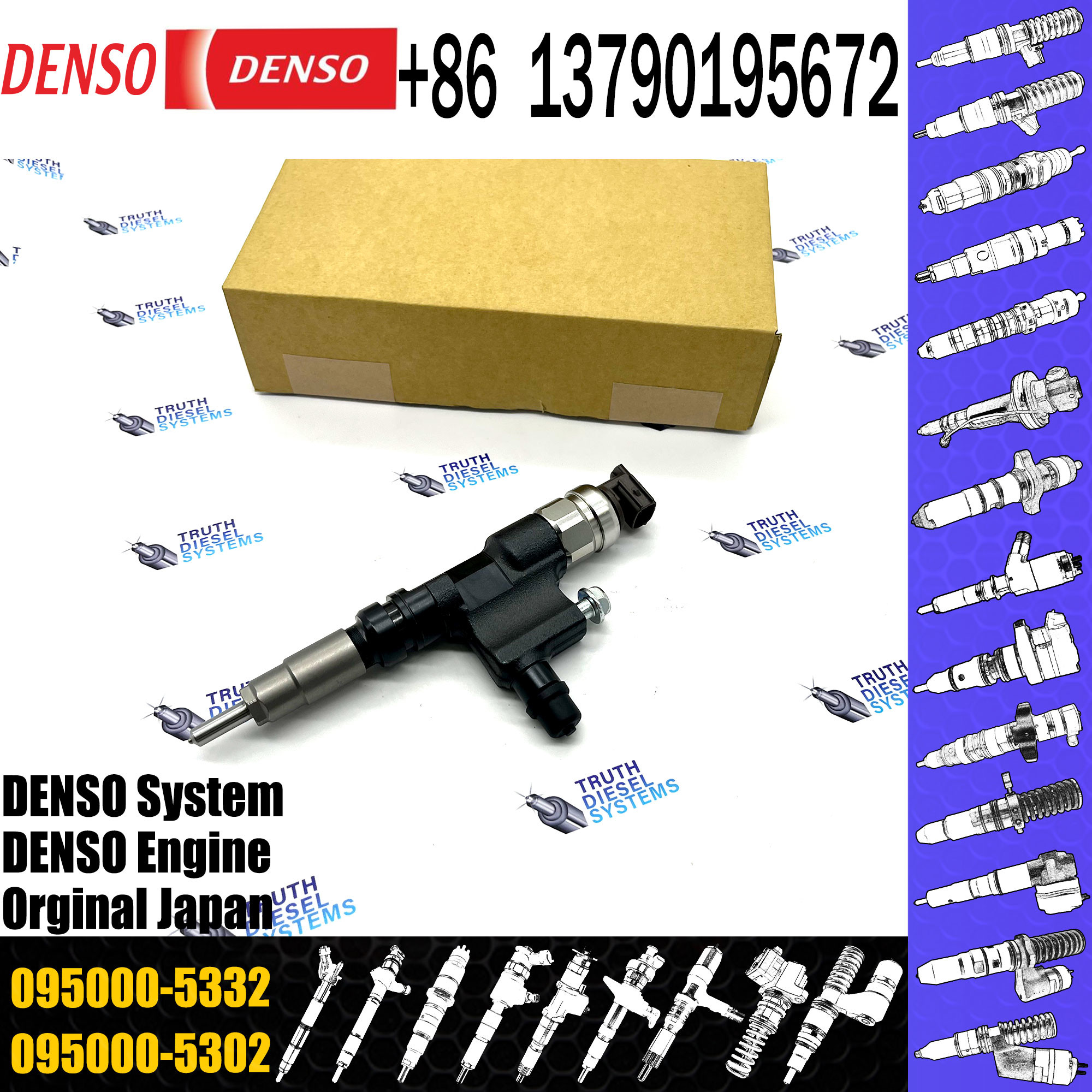 Common Rail Fuel Injector 095000-5332 For Hino Truck Injector Diesel