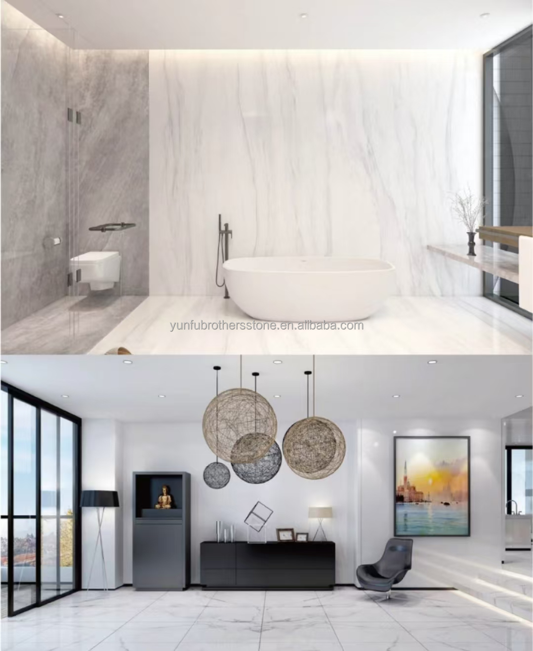 Honed Guangxi White Marble Quarry Modern Natural Block for Hotel Indoor Decorations