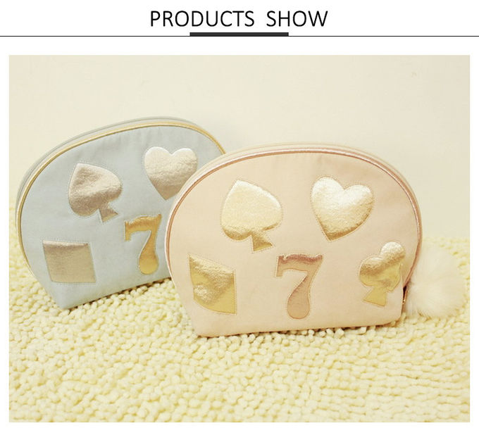 High Quality Embroidery Pattern Polyester Cosmetic Travel Bag