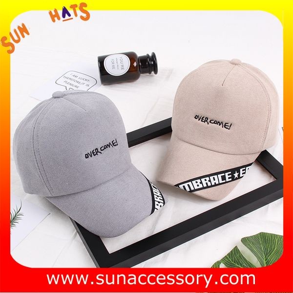 QF17044 Sun Accessory customized 5 panel baseball cap, Fashion ball cap for girls