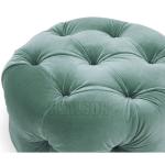 Upholstered Seat Ottoman Furniture Green Velvet Button Tufted Velvet Ottoman