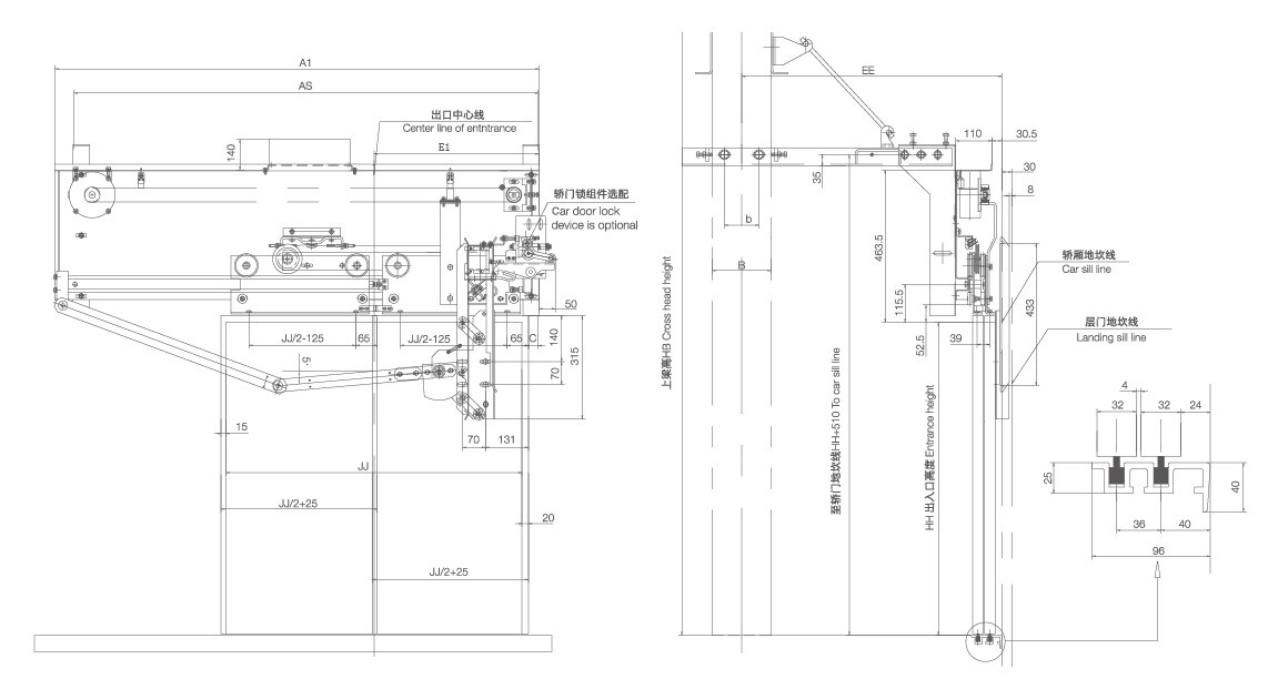 PM Motor Elevator Door Components , Large Rotary Torque Lift Door Operator
