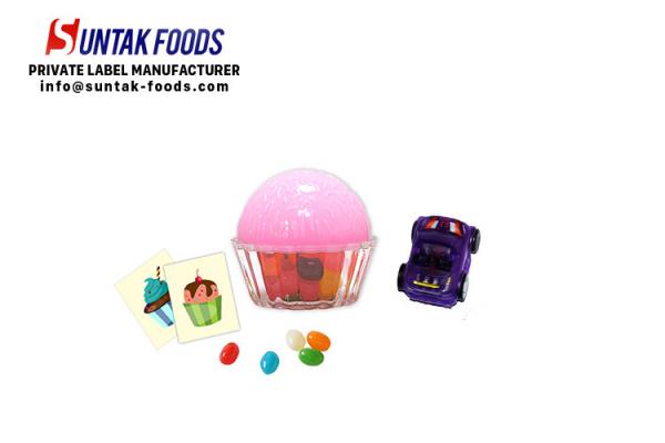 Buy Colorful tasty confectionery cupcake jelly bean candy for children at wholesale prices