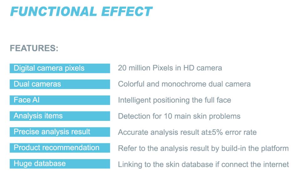 3D Skin Analyzer Beauty Apparatus With 10 Skin Analysis Items