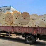 Wooden Plywood Cable Drum Spiral Design Empty Cable Drum