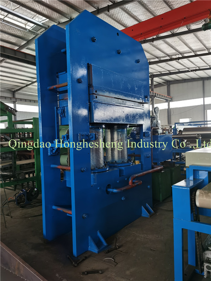 1500*500mm Plate Vulcanizing Press Speed Bump Making Machine 1 Layer Electric Heating