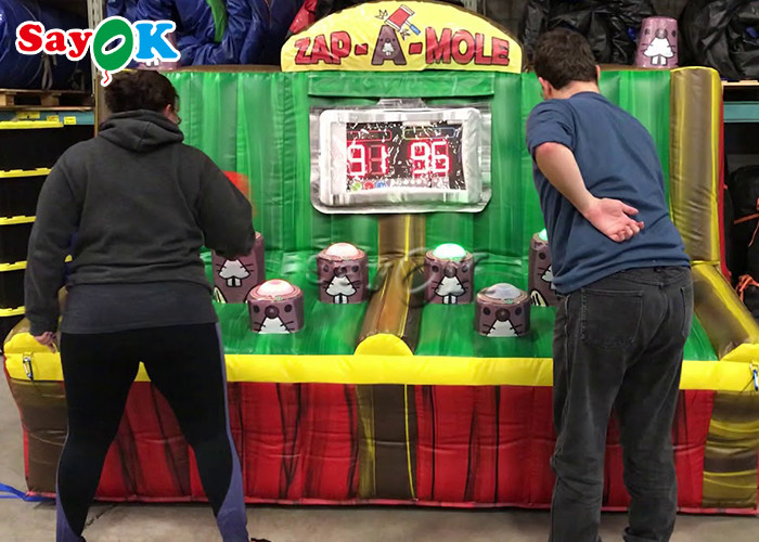 Inflatable Outdoor Games PVC Inflatable Inflatable Zap A Mole Game With IPS System