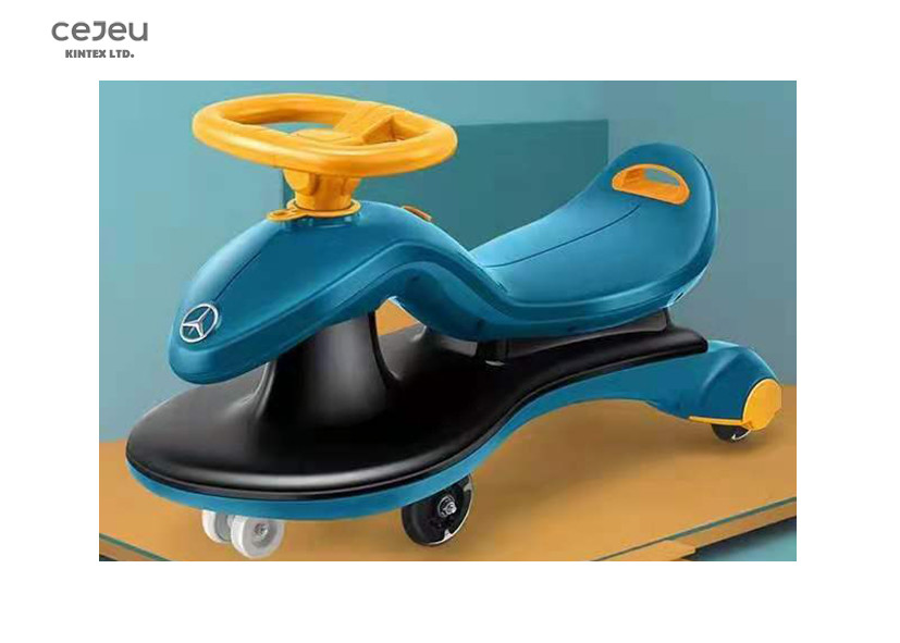 Flashing Kids Swing Cars Steering Universal 2 Layer Wheel Swing Car 18kg