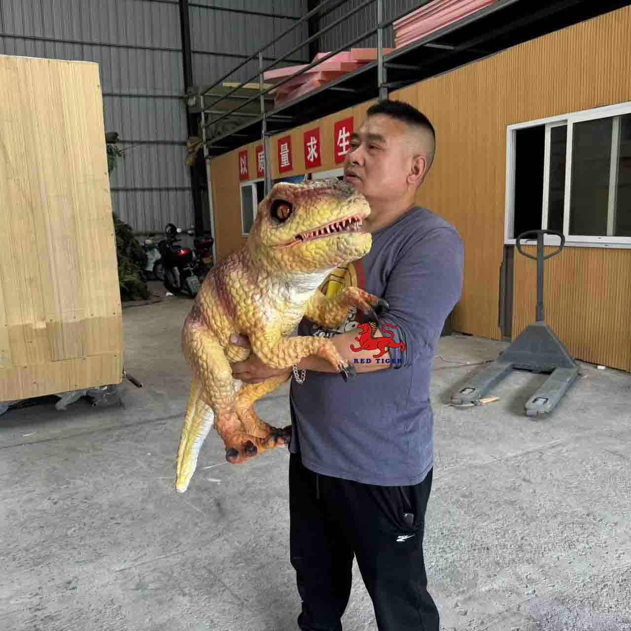 Amusement Dinosaur Baby Hand Puppet Gift For Kids Amusement Park