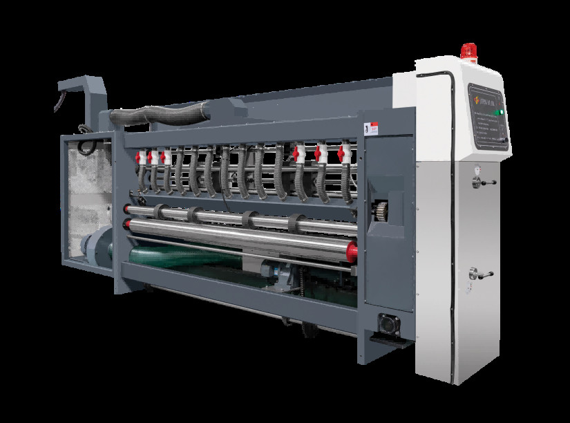 Multi servo pressure free feed structure Lead Edge Vacuum Transfer 4 Color Printer+Slotter+Die Cutter+Vibrator+ Stacker