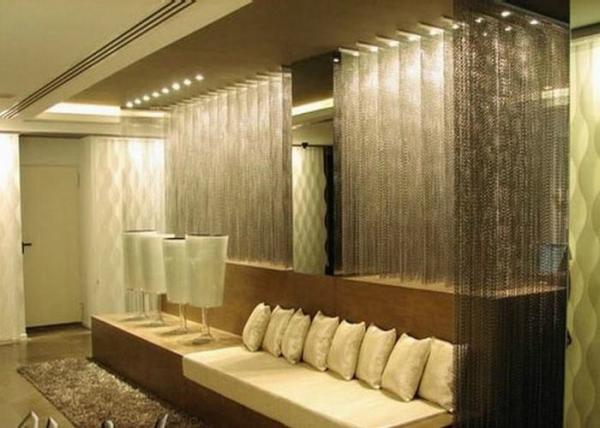 Buy Room Separator Metal Chain Curtains , Aluminum Coil Drapery For Home Decoration at wholesale prices