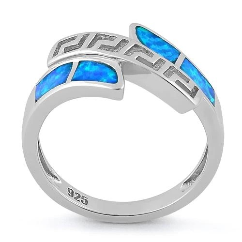 925 With Sterling Silver Greek Inifinity Pattern Lab Opal Band Ring Raw Opal Jewelry