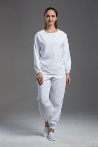 China Antistatic ESD autoclavable T-shirt and pants workwear white color for parmaceutical workshop on sale