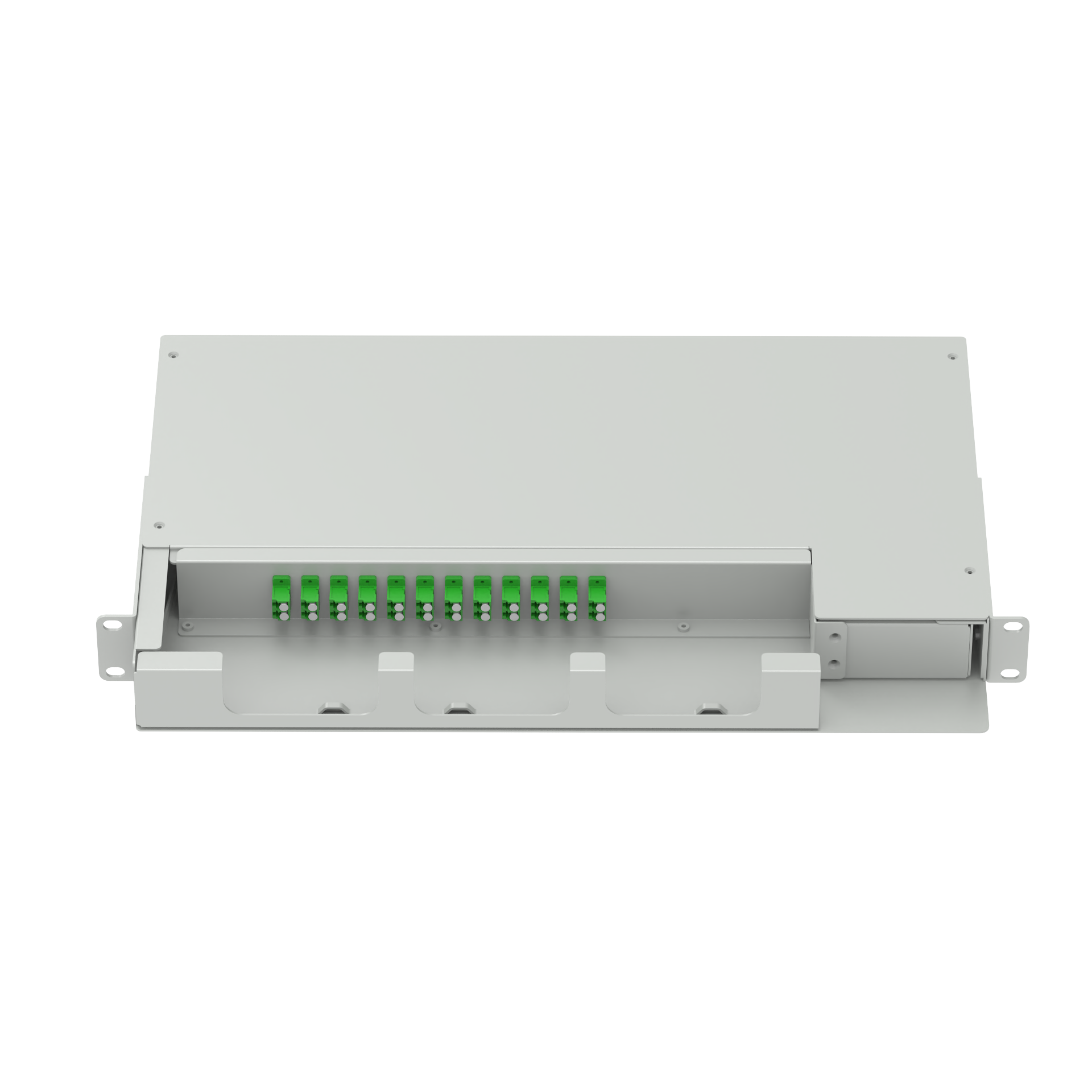 FTTX 19 Inch Swing Patch Panel LC APC Type 12 Cores Fiber Optic Equipment with 5