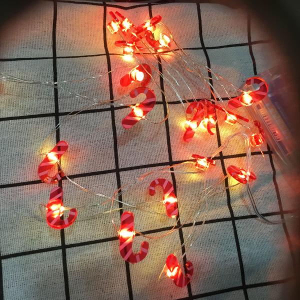 Christmas Themed String Light Decor 6.5FT 20LED Gift Boxes Santa Claus Christmas Trees Warm White Lights for Party/Birthday