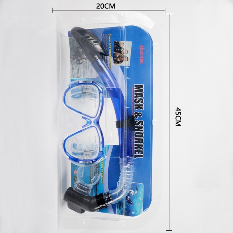 Diving equipment silicone diving mask set of underwater ventilation pipeDiving mask + snorkel