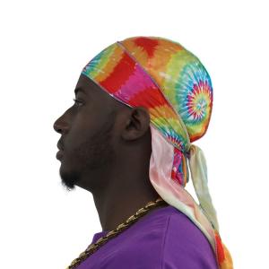 China Satin Men Stretchy Cap Hip Hop Design Durag on sale