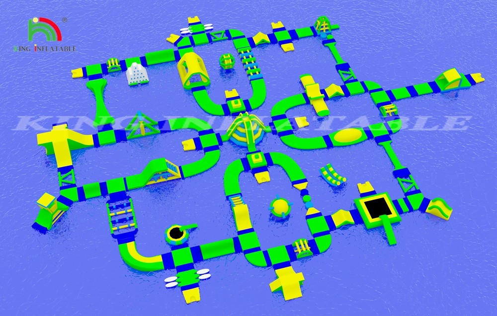 Large Customized Inflatable Floating Park Inflatable Water Obstacle Recreation Equipment