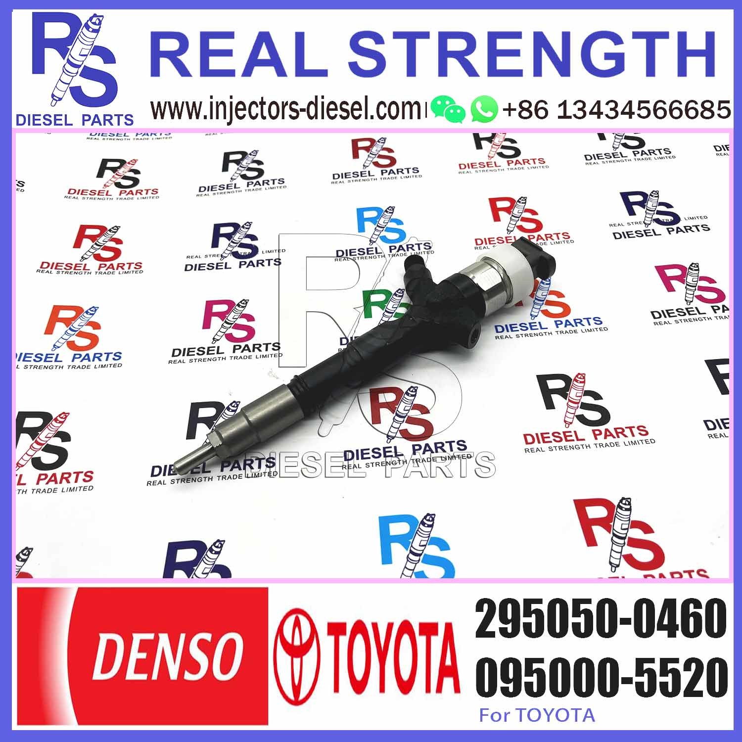 Diesel Fuel Common Rail Injector 295050-0460 9729505-046 295050-0200 23670-30400 for Toyota 1KD 2KD