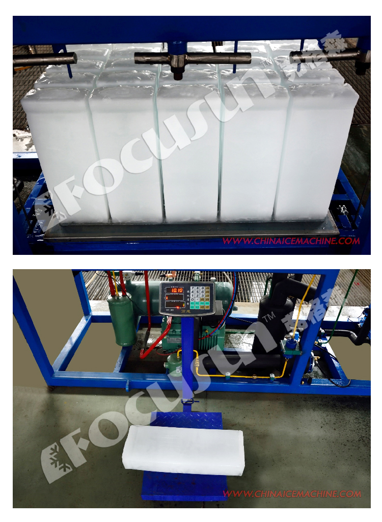 Customizable 1000 kg/day Industrial Block Ice Maker Machine for Industrial Needs