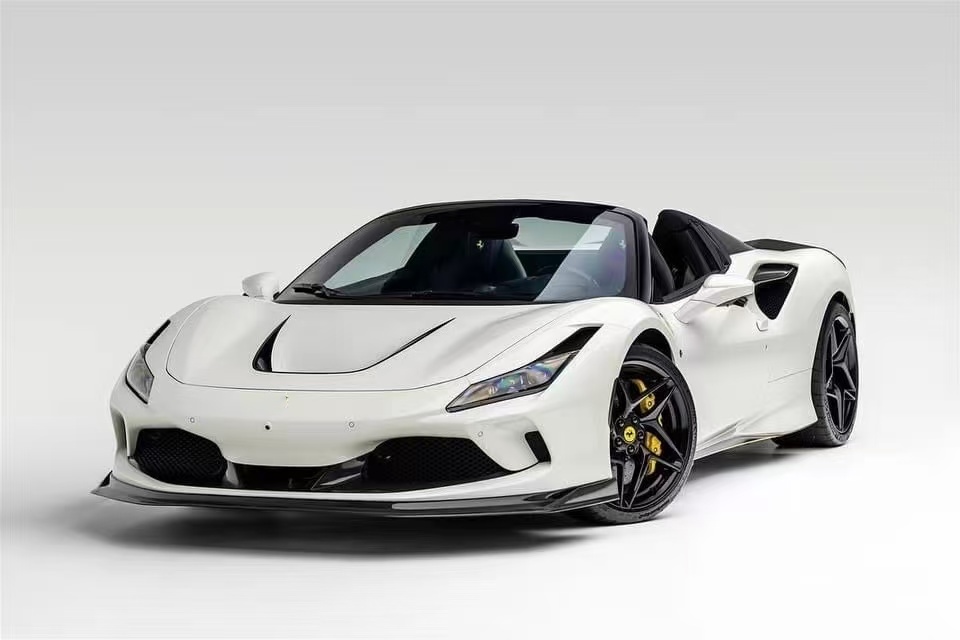 F8 Ferrari Carbon Car Body Kit VOS Style PP Carbon Fiber Lip Spoiler Hood Body Kit