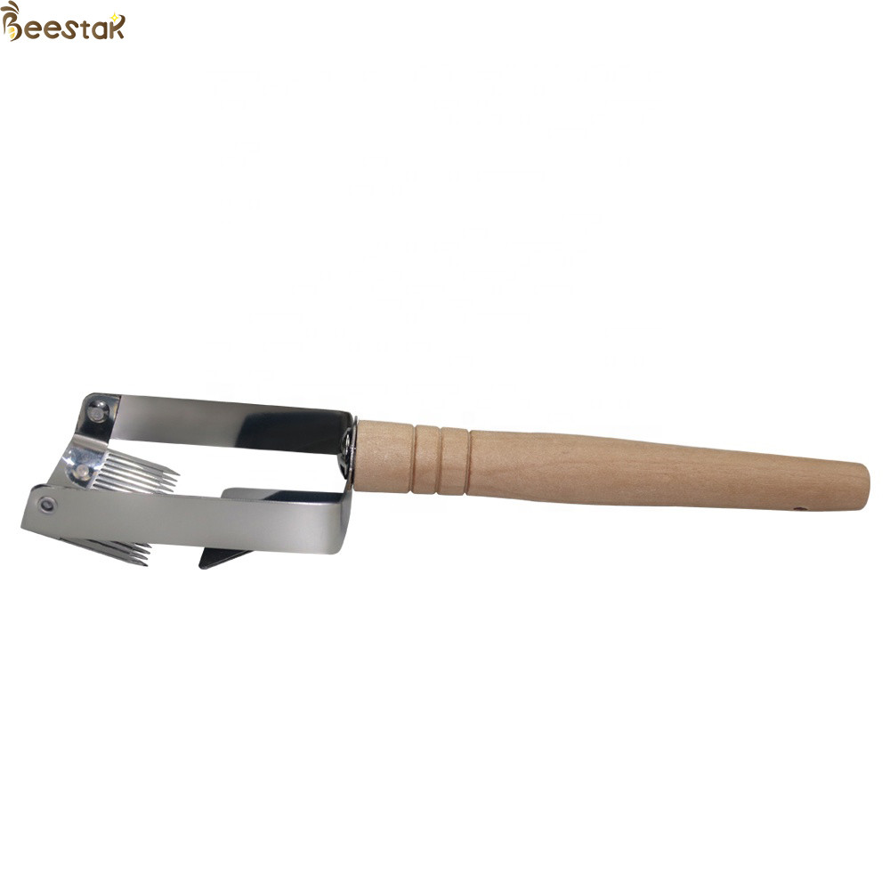 Small Wooden Handle Honey Uncapping Tools 17 Needles Uncapping Fork