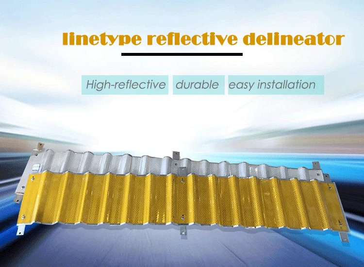 Highway Guardrail Type Road Delineator Flexible Posts Traffic Reflective Sheet Line