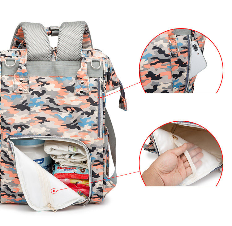 Fashion Mommy Bags Waterproof Oxford Women Backpacks Large Capacity Diaper Bag With Stroller Strap For Baby Care