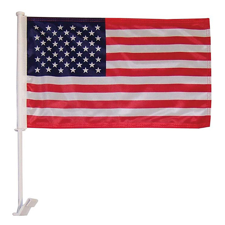 US Screen Printed Car Flag Single Sided Or Double Sided Screen Digital Printing