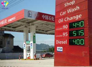 Quality 6 Inch LED Gas Price Display Petrol Price Groups Setting For Petrol / Gas Station for sale