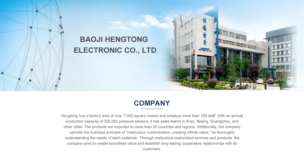 HT 4-20mA Pressure Transmitter Sensor for Air Gas Oil Water Tank Measurement