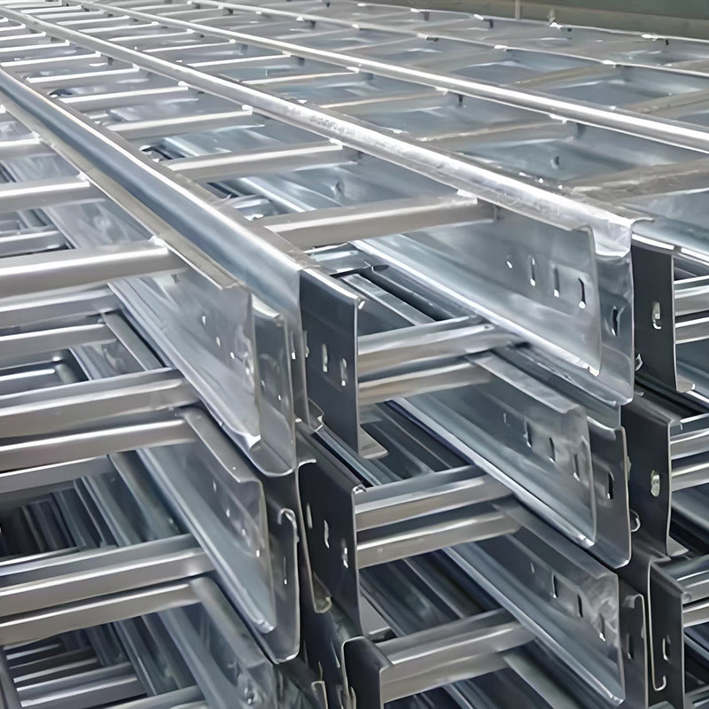 Wall Mounted Ladder Trough Type Cable Tray Width 100mm To 1000mm For Simplified Cable Management