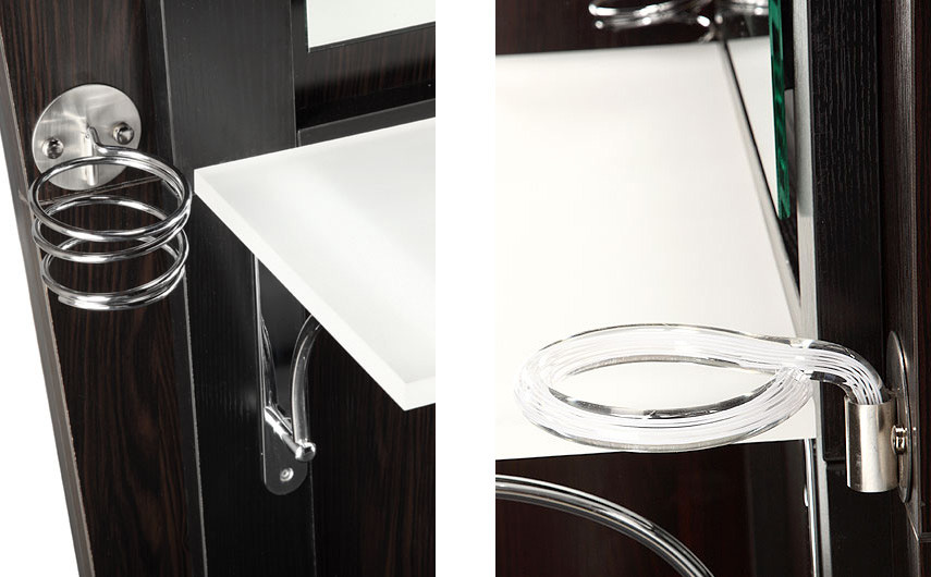Elegant Solid Wood Hair Stylist Stations With Cabinet , Hair Salon Stations