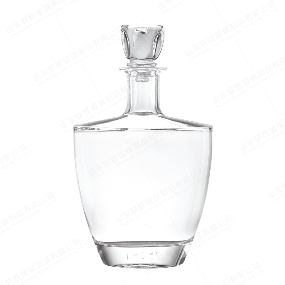 Healthy Lead-free Glass Bottle for Hot Stamping Gold Alcohol Bottle