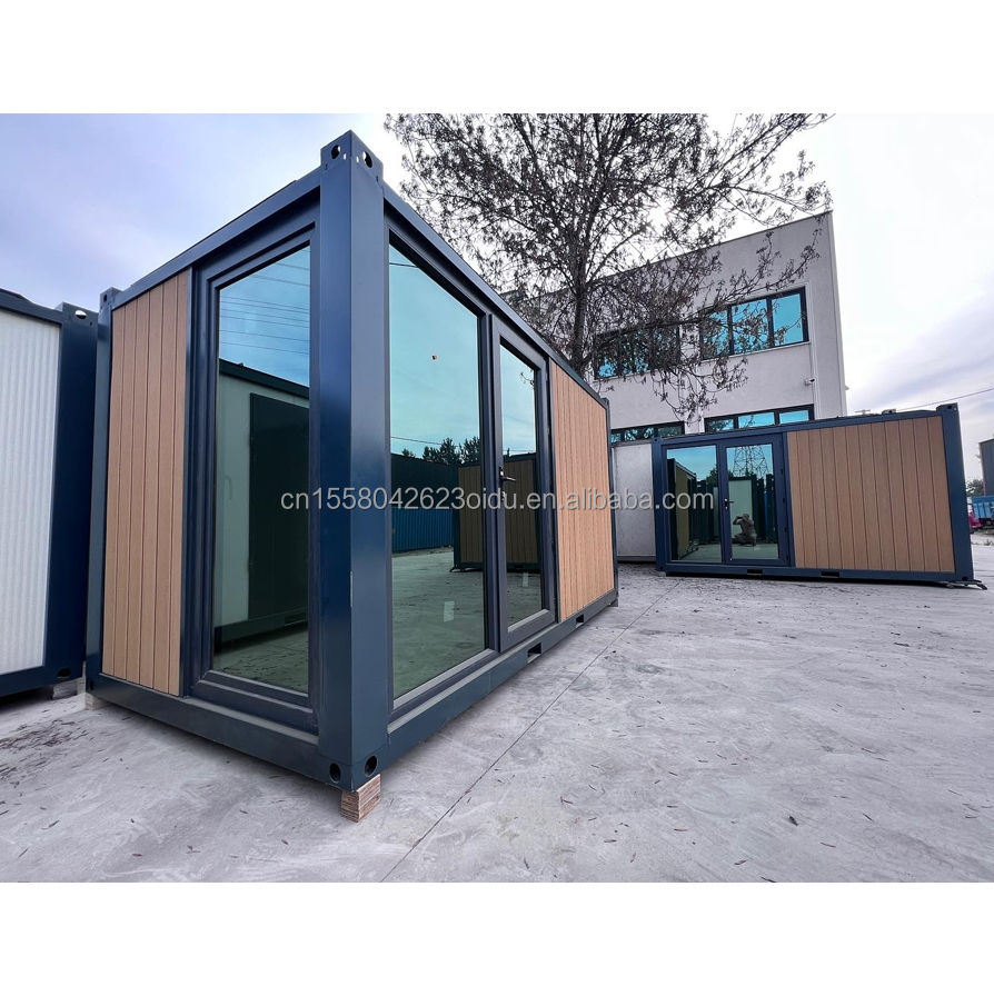 EU 20ft Modern Luxury Prefab House Outdoor Garden Wooden Houses with Steel Structure Sandwich Panel Material