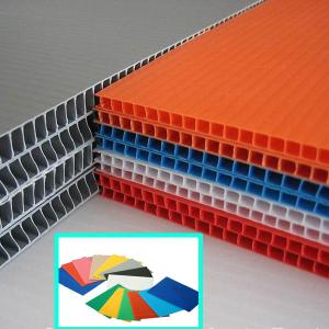 Quality 2440x1220mm 4x8 3mm 5mm PP Hollow Sheet , Corrugated Plastic Sheet for sale