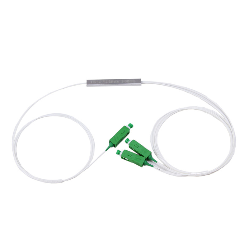 Bare 1x2 PLC Splitter 250um SC APC Connector For FTTH FTTB FTTX Network