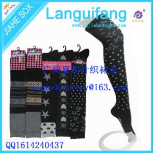 China Winter Long Woman Socks Custom Cotton Knee High Socks Factory on sale
