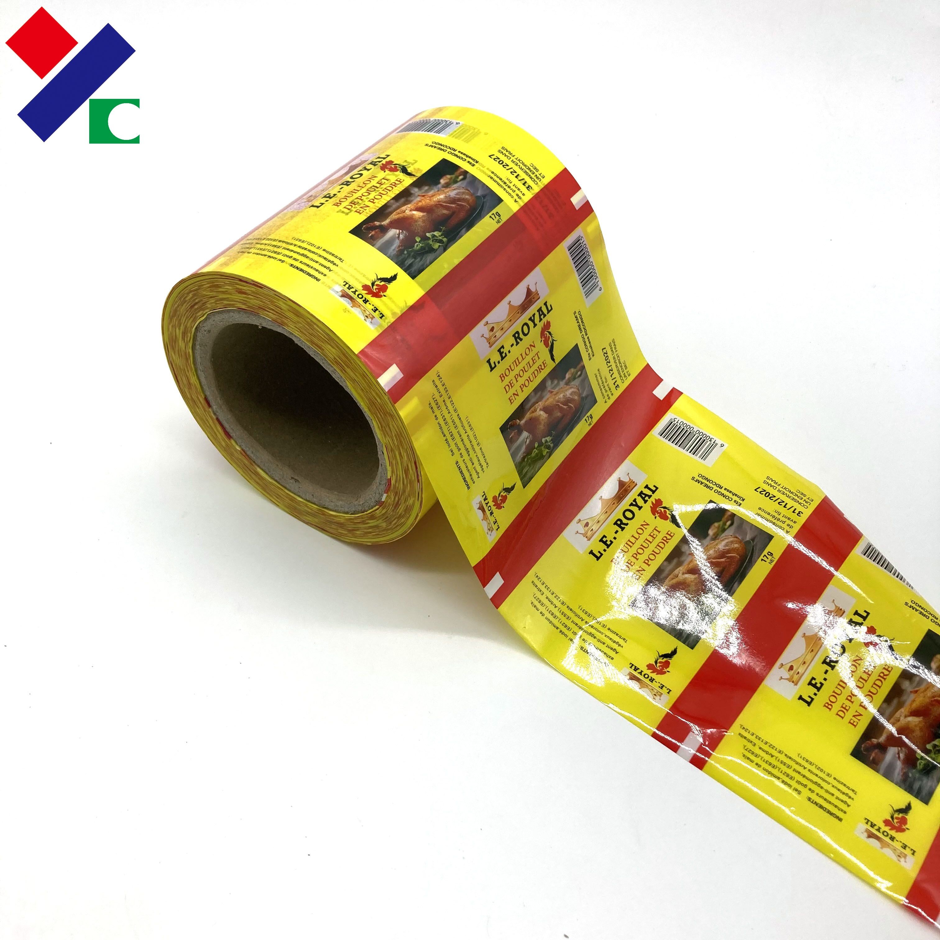 Custom Print Plastic Foil Wrap Nut Tomato Sauce Automatic Packing Film