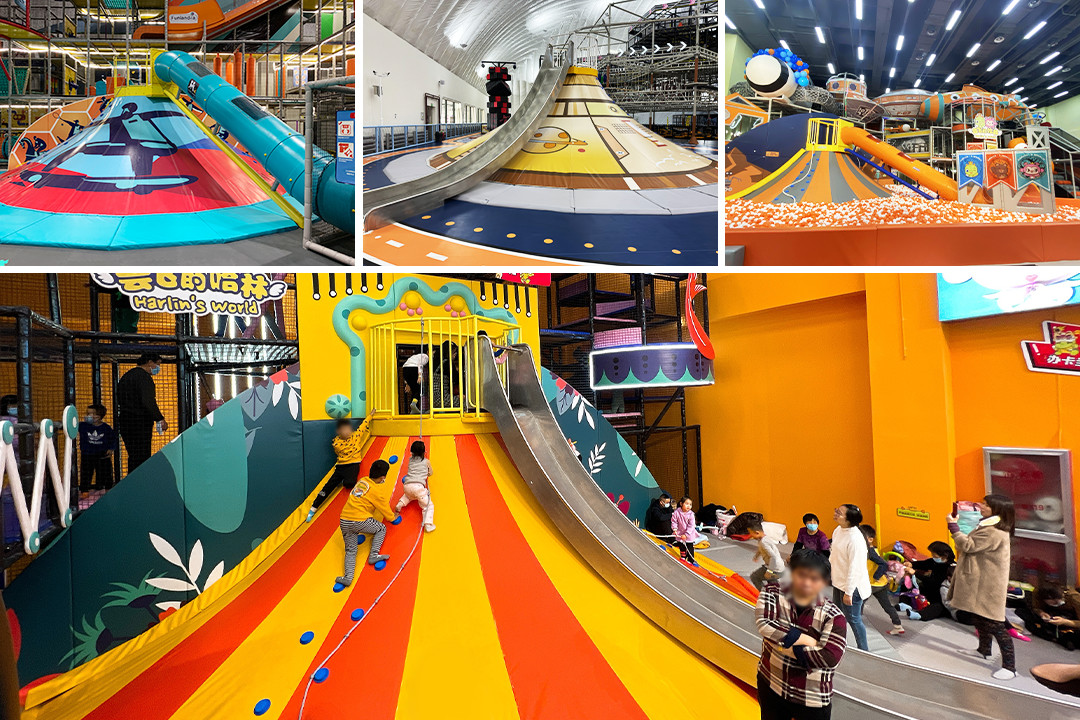Fiberglass Reinforced Slide For Haiber Playground FDA-Grade HDPE And 304 Stainless Steel Materials UV-Resistant Polymer Coating
