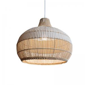 Quality Bamboo Rattan Pendant Light , Wicker Ceiling Lamp For Indoor Home Decor for sale