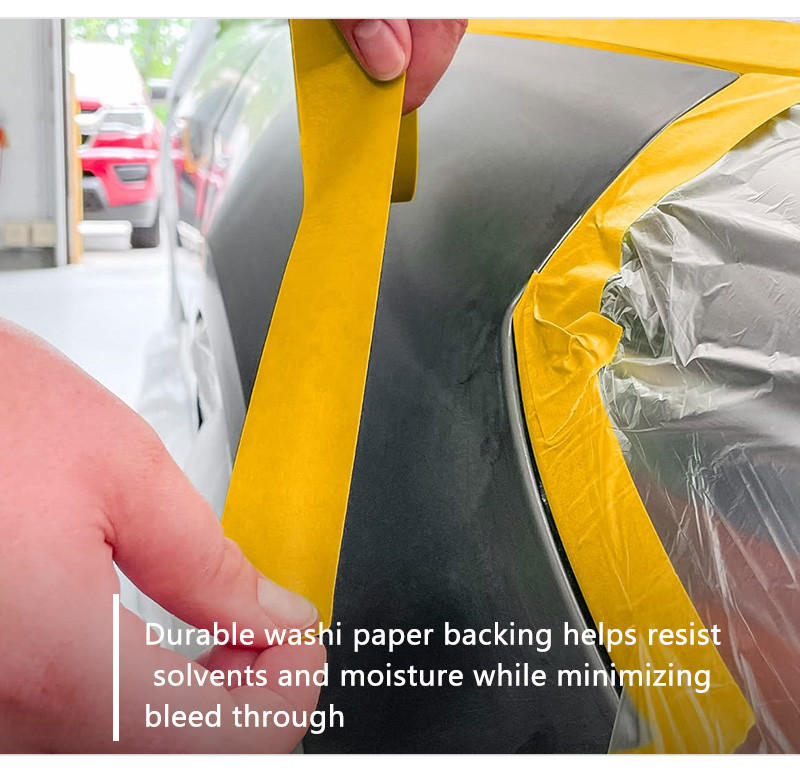 Rubber Glue Orange Waterproof Masking Painted Adhesive Washi Paper Tape