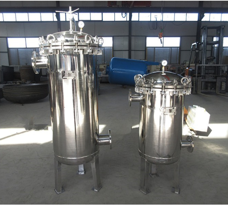 62 KG Weight Stainless Steel Bag Filter Housing System Micron Options for Food Shop