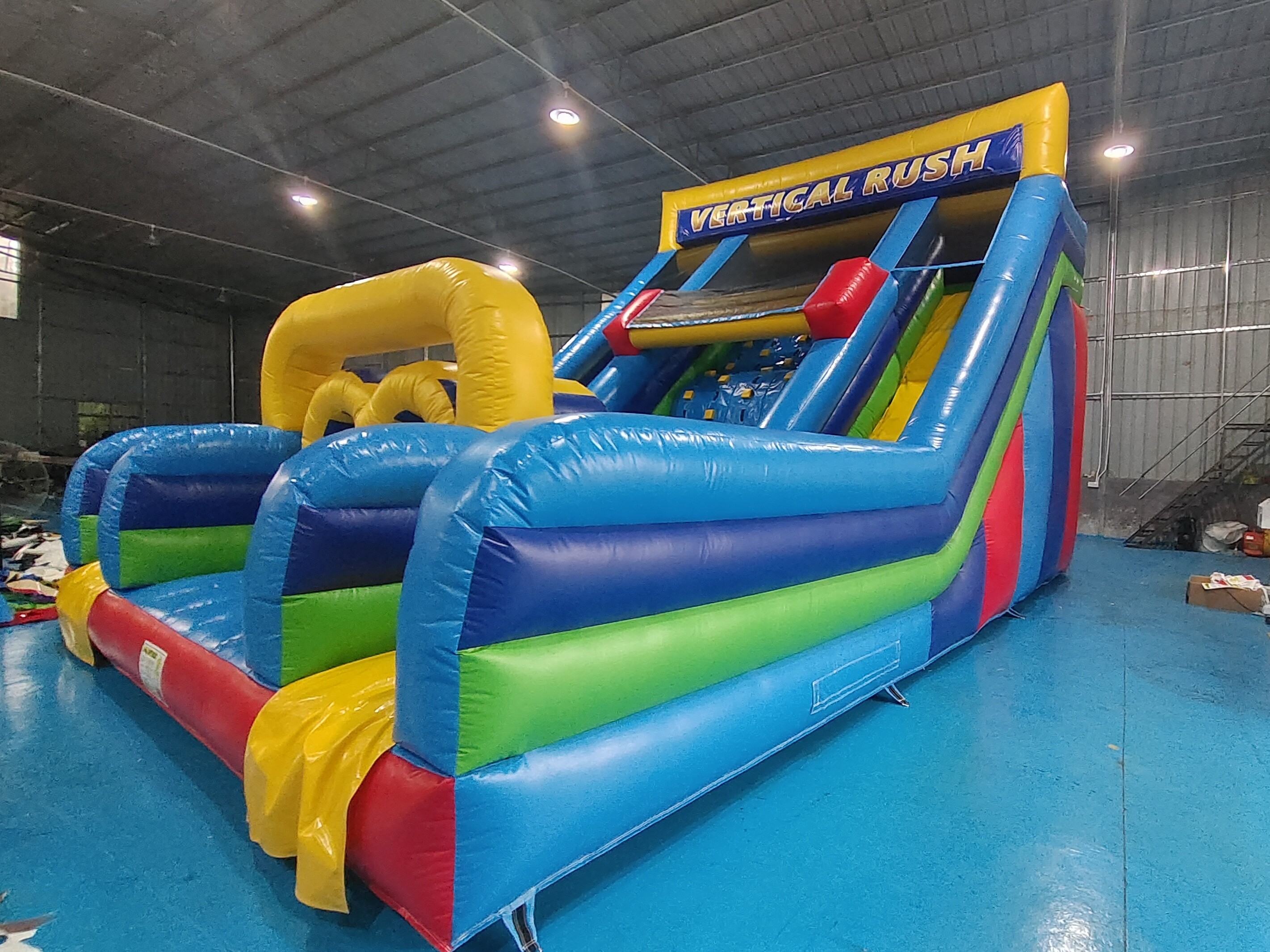 UL Listed Commercial Inflatable Water Slides Vertical Rush Inflatable Obstacle Slide Customized Logo