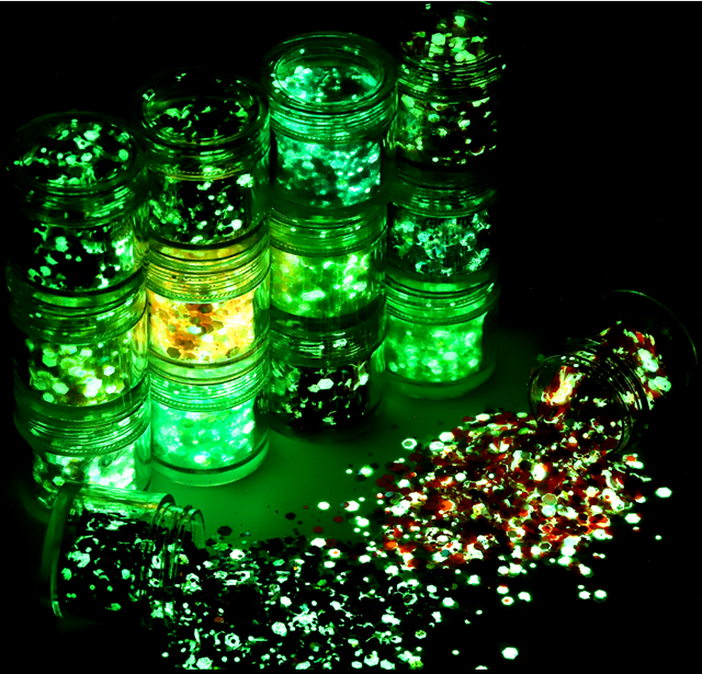 Earth Day Assorted Animal Shapes Confetti in Non-toxic Luminous Glitter Powder with Chunky Mixes