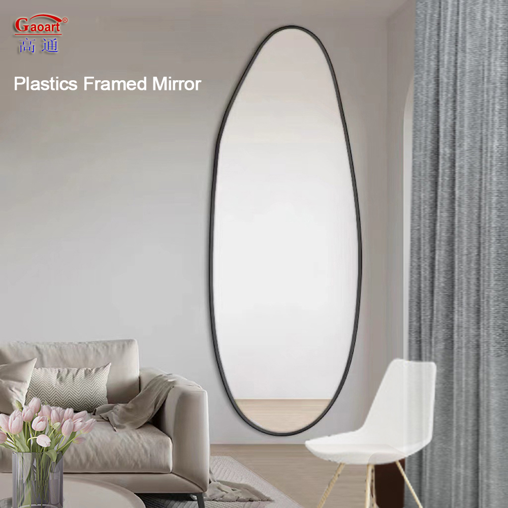 Large Bedroom Decoration Wall Mirror in Art Deco Style for Design Oval Shaving Mirror