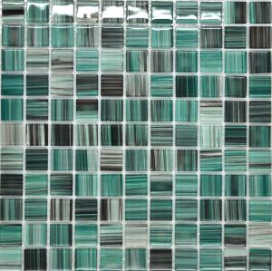 Quality Blusih green mosaic tile kitchen backsplash for sale