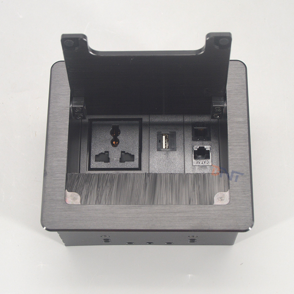 Flush mount office desk mount usb charger universal power socket