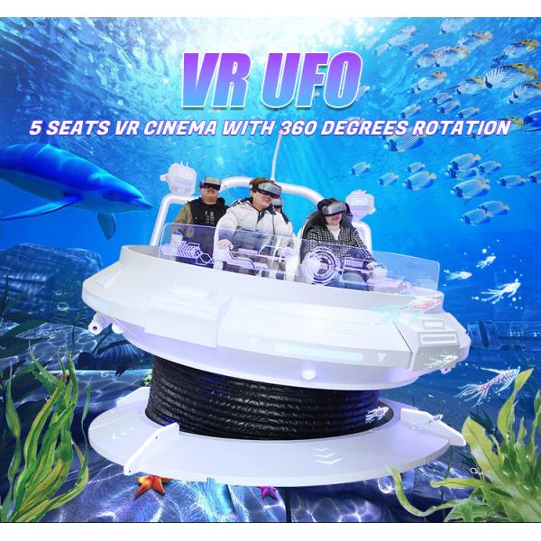 360 Degree Simulator VR UFO Shooting Arcade Machine With 3 DOF Platform Movement Immersive VR Cinema